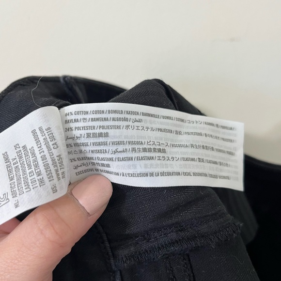 Abercrombie & Fitch Simone High Rise Super Skinny Black Distressed Denim Jean 00 - Picture 11 of 11